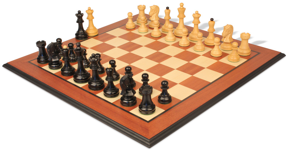 Sycamore & Mahogany Classic Chess Board - 1.75 Squares - The Chess Store