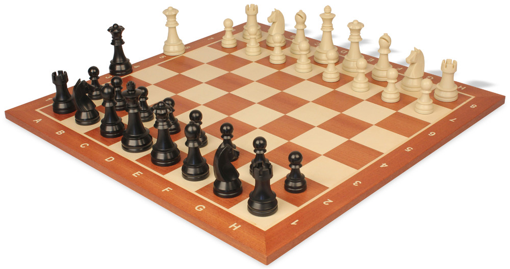 The Study Analysis Plastic Chess Pieces & Wooden Chess Board Combo - 3.1  King