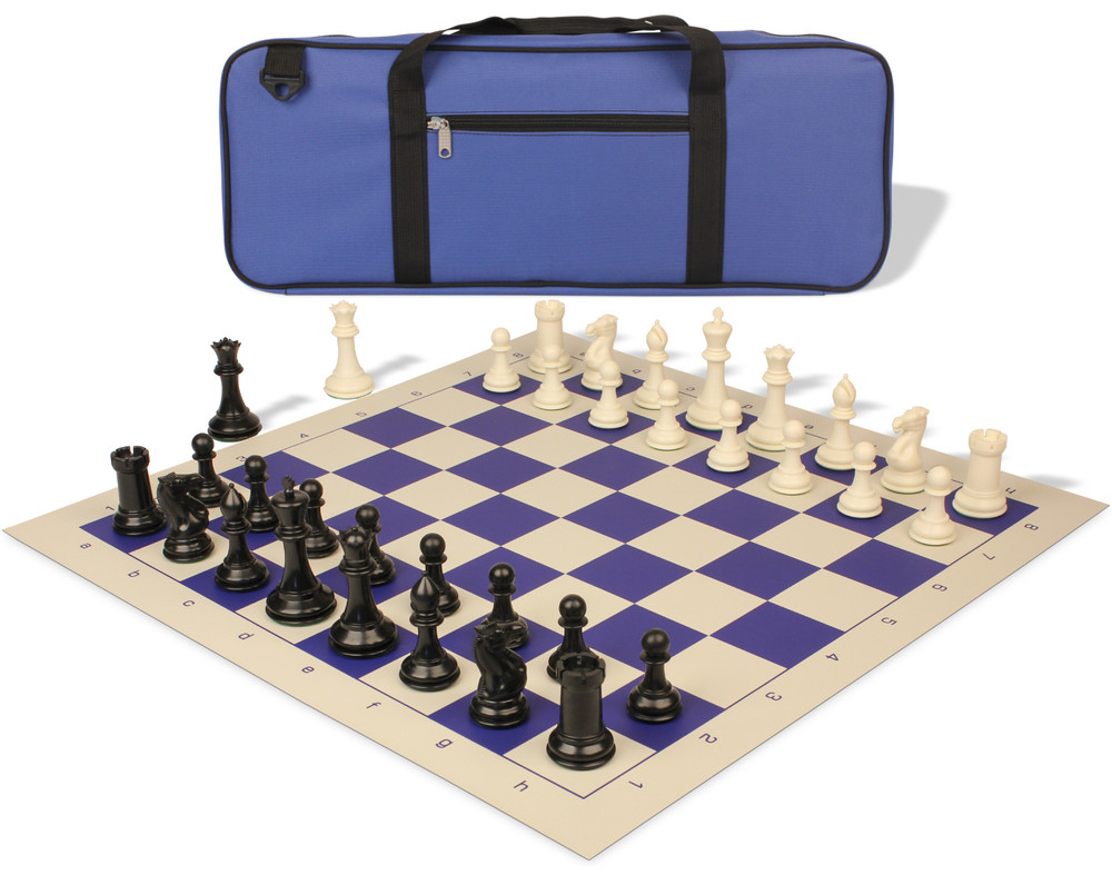 Analysis Chess Pieces and Cinch Chess Board Bag Combo