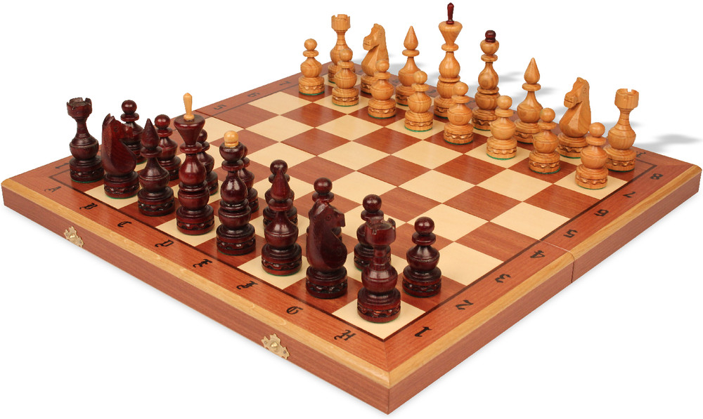 Sunrise Chess & Games, Chessboard No. 5, No Coordinates, Walnut/Maple, Inlaid, Tournament Board, Elegant Design, Gift Idea, Ideal for Medium  Figures