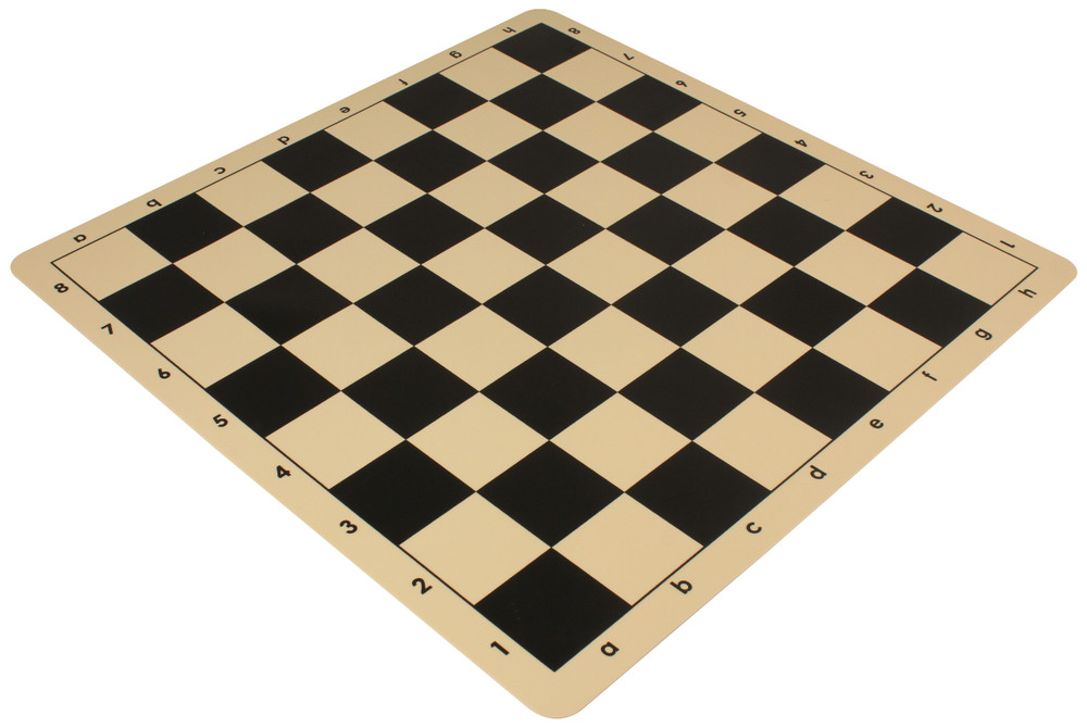 Master Series Triple Weighted Plastic Chess Set Black & Camel Pieces -  3.75 King