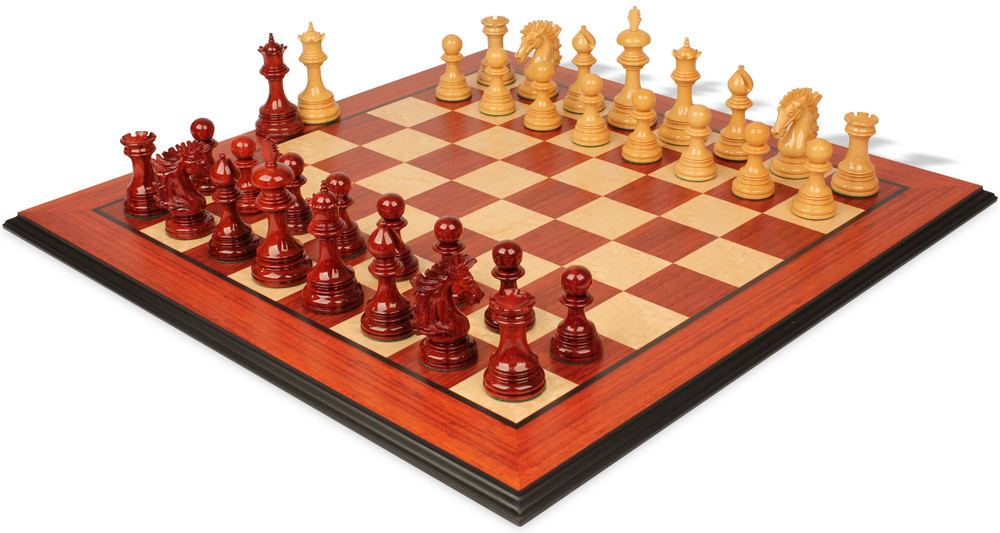 Sets with Padauk Molded Edge Chess Board