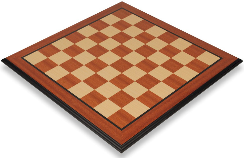 Mahogany & Maple Molded Edge Chess Boards