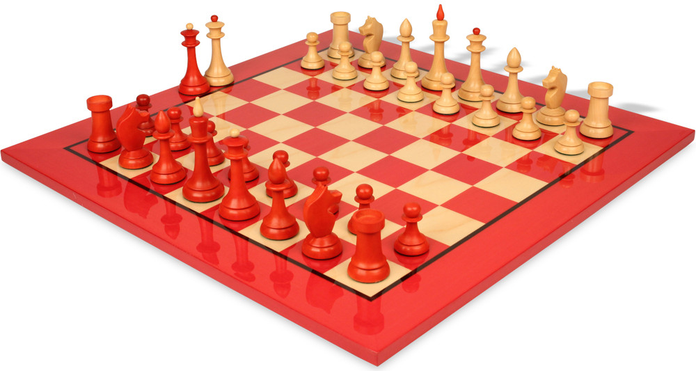 Sets with Red & Maple Chess Board