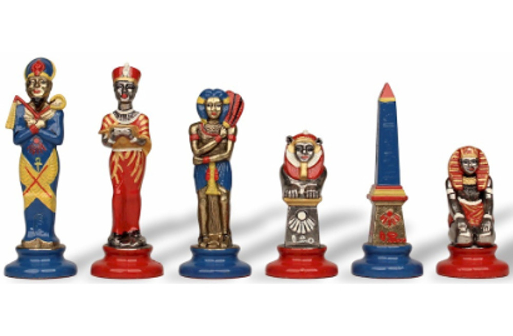 Hand Painted Metal Chess Pieces