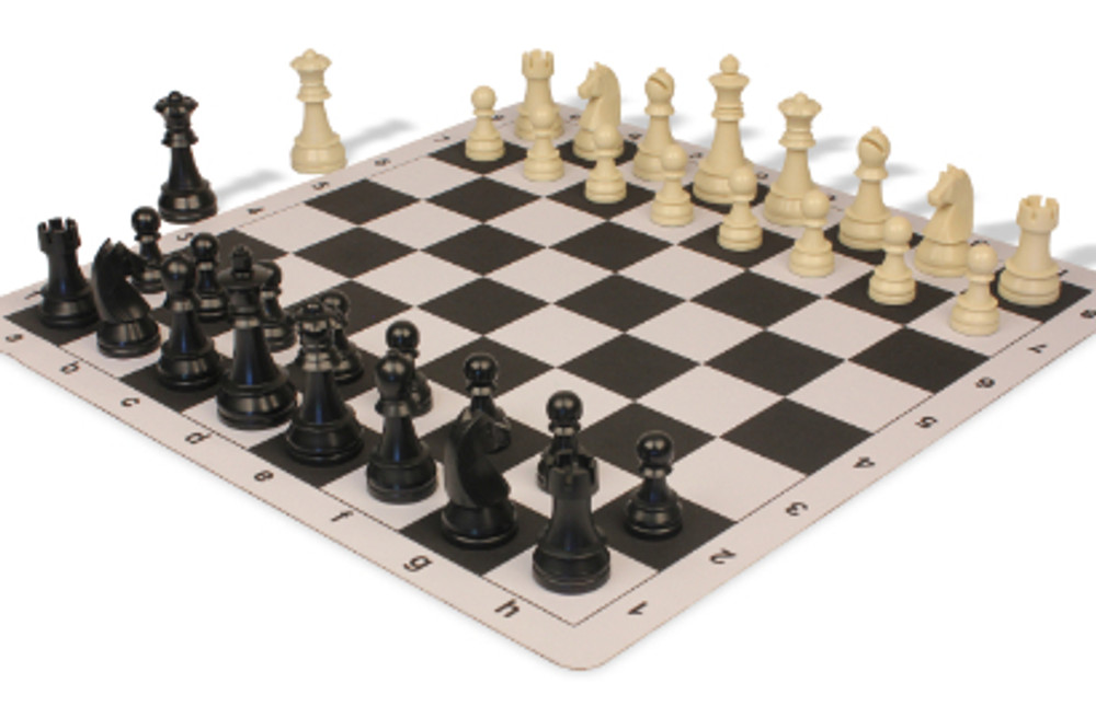 Plastic Chess Pieces with Floppy Board