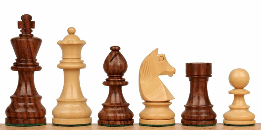 Golden Rosewood & Boxwood Chess Pieces