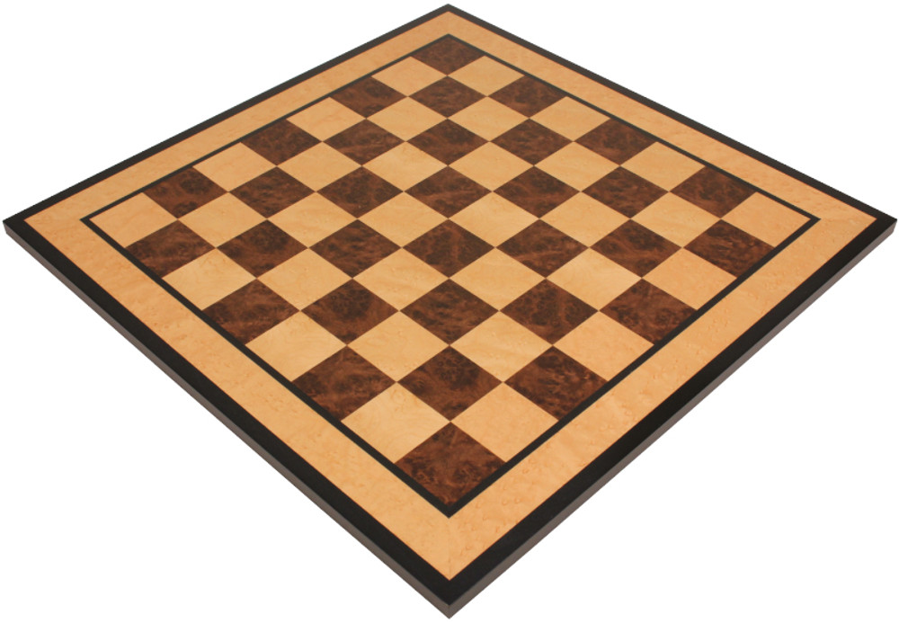 Walnut Burl & Bird's-Eye Maple Chess Boards