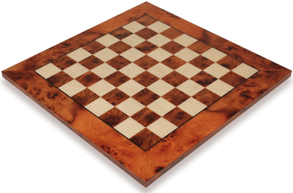 Italfama Elm Burl & Maple Chess Boards