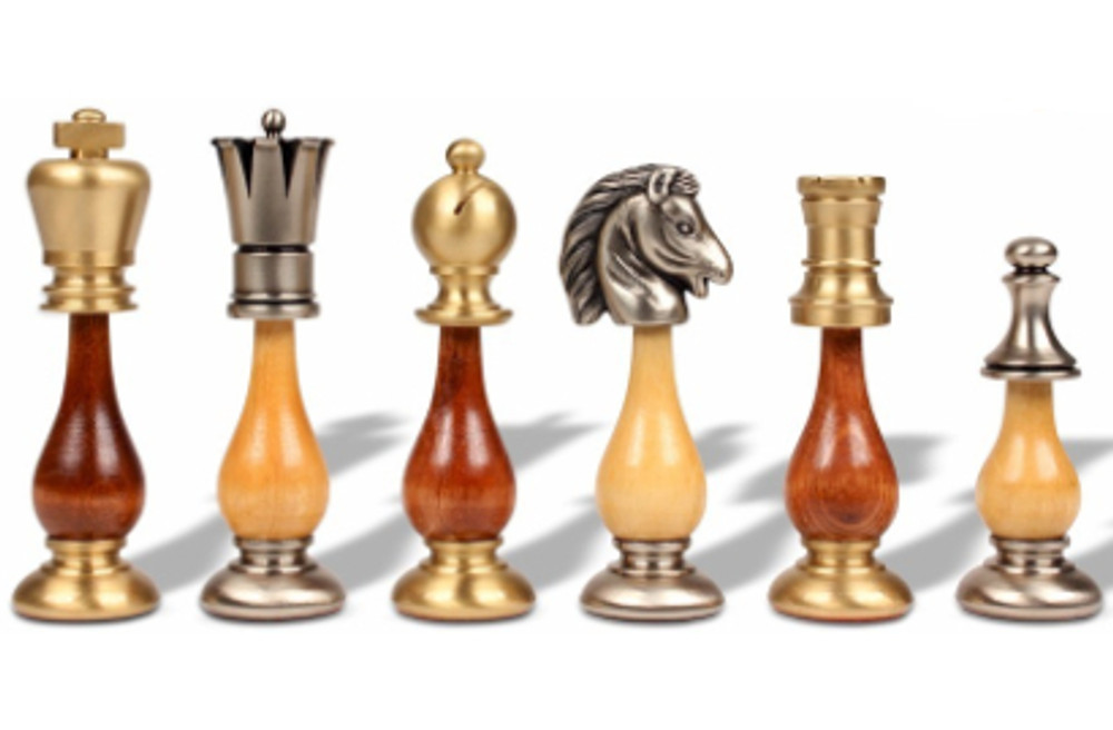 Metal & Wood Chess Pieces