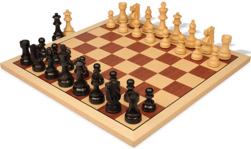 Sets with Sycamore & Mahogany Classic Chess Board