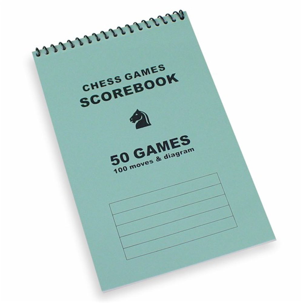 50 Games Blue Chess Score Book
