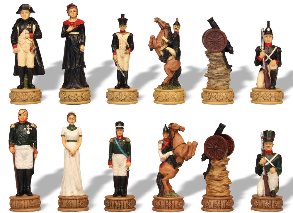 Napoleon & Russia Hand Painted Theme Chess Set