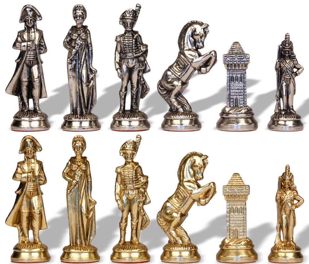 Napoleon Theme Metal Chess Set by Italfama - The Chess Store