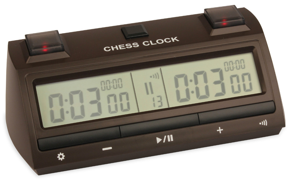 The Chess Store Tournament Digital Chess Clock - Brown