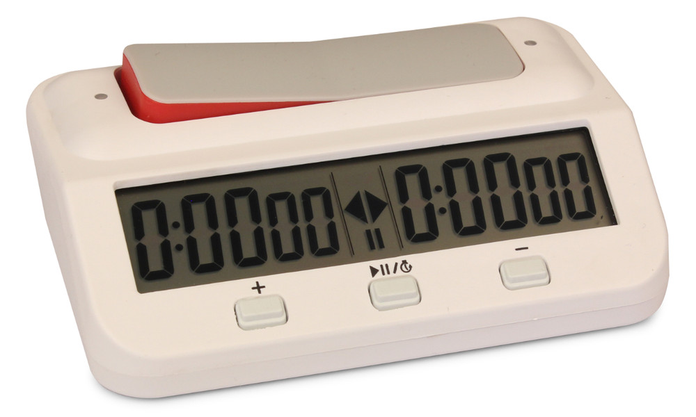 Basic digital chess clock in white