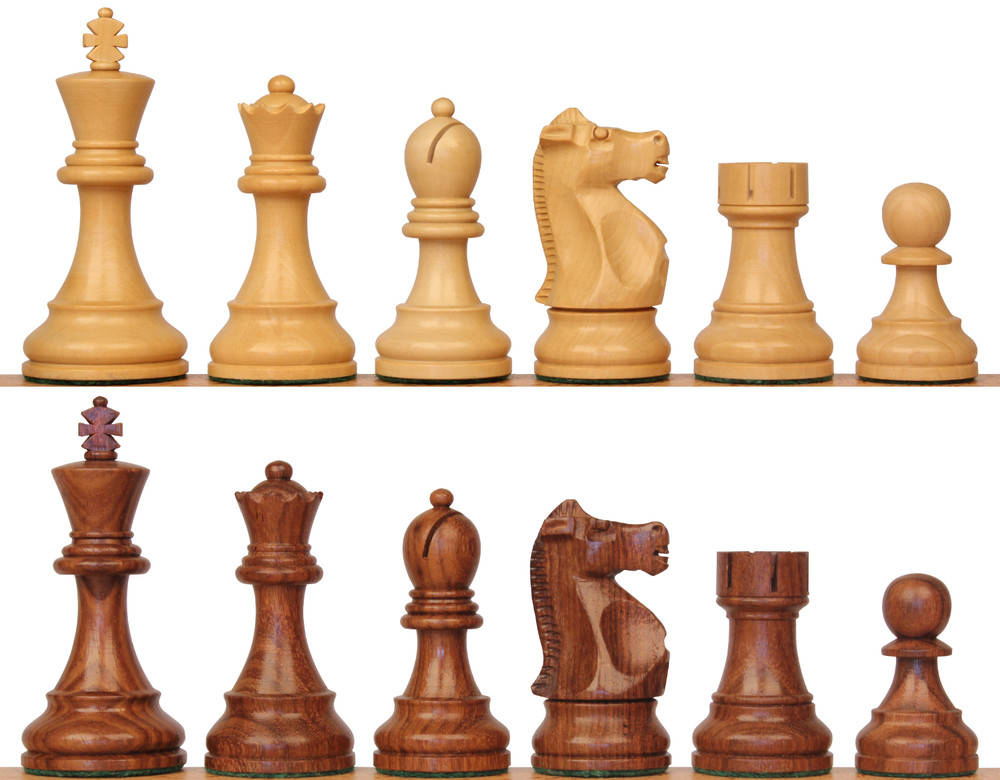 Golden Rosewood & Boxwood Chess Pieces – The Chess Store