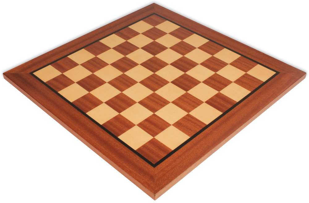 Mahogany & Maple Classic Chess Board with 2" Squares