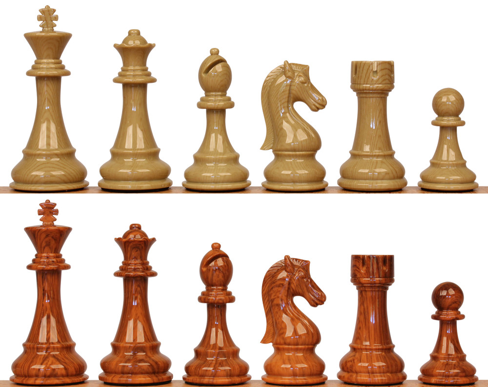 King's Knight Series Triple-Weighted Resin Chess Set - Copper