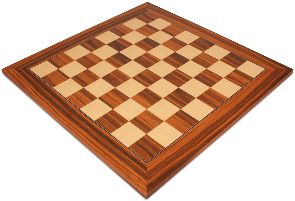 Santos Rosewood & Maple Deluxe Chess Board - 2.375" Squares