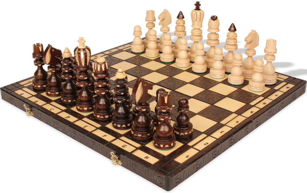 Roman Folding Chess Set - Brown