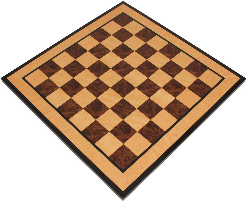 Imperfect Walnut Burl & Bird's-Eye Maple Special Edition Chess Board - 1.75" Squares