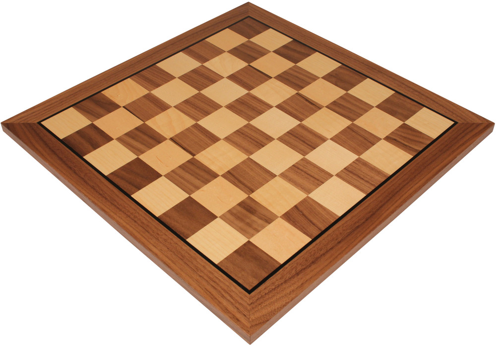 Standard Walnut & Maple Chess Board - 2" Squares