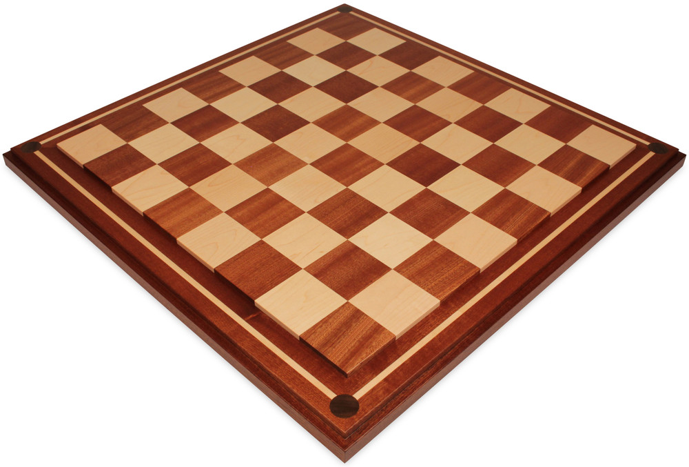 Mission Craft Sapele Mahogany & Maple Solid Wood Chess Board - 2.25" Squares