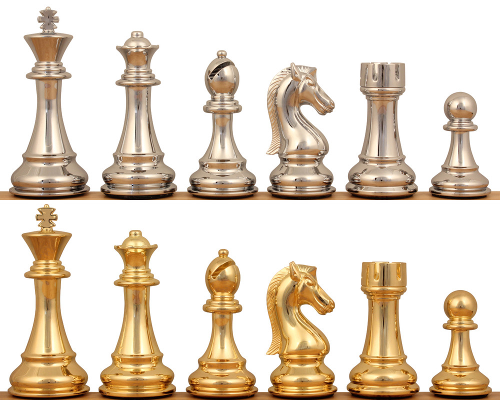 King's Knight Series Triple-Weighted Plastic Chess Set - Black