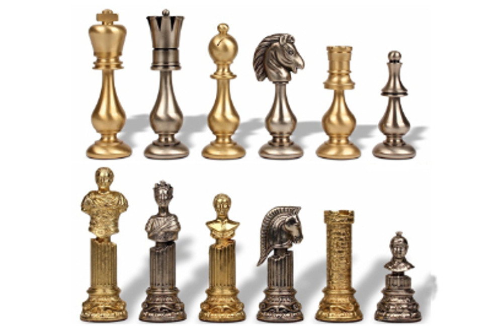 Solid Metal Chess Pieces