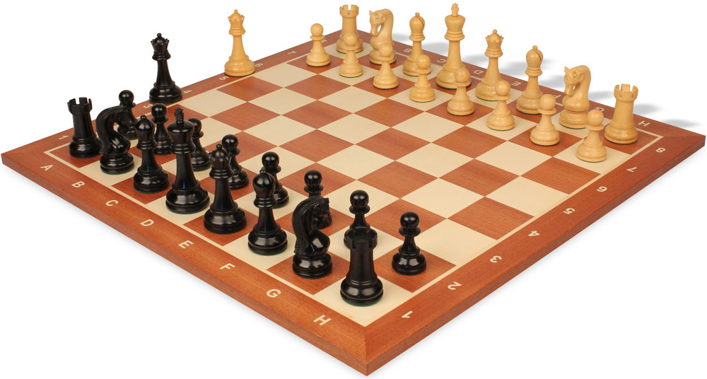 Sets with Sunrise Mahogany Notated Chess Board