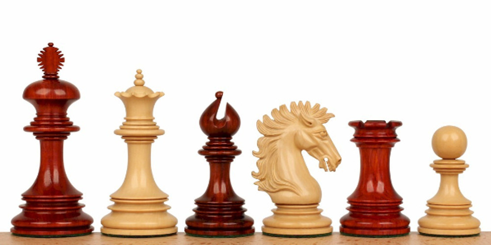 African Padauk & Boxwood Chess Pieces