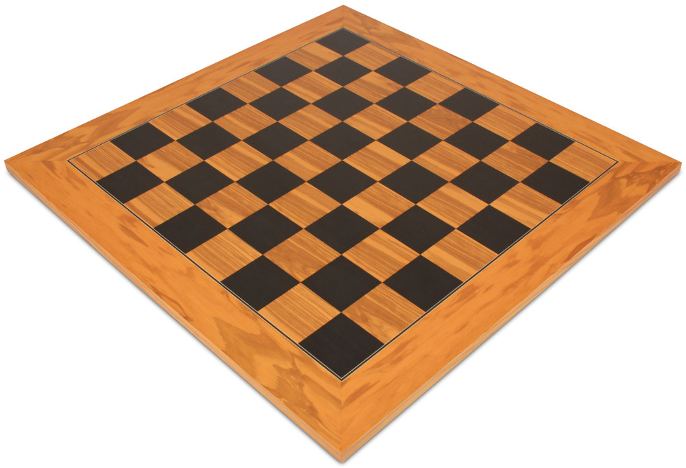 Olive Wood & Black Deluxe Chess Boards