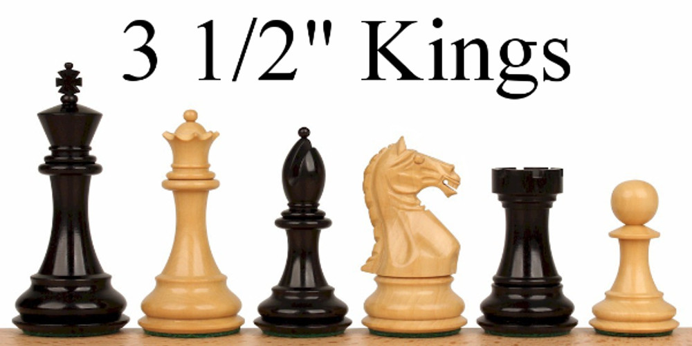 Wood Chess Pieces with 3.5" King