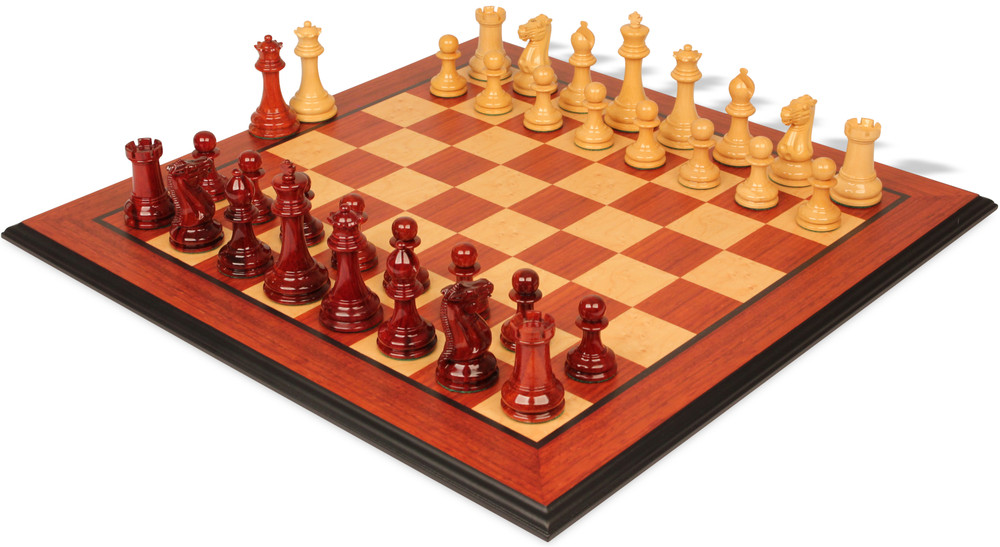 Padauk & Boxwood Chess Sets