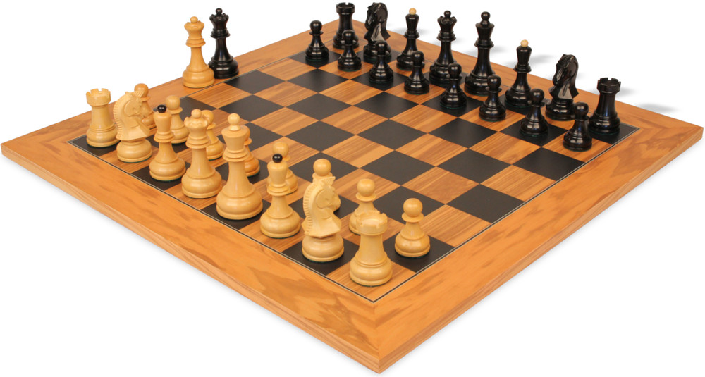 Sets with Deluxe Olive Wood & Black Chess Board
