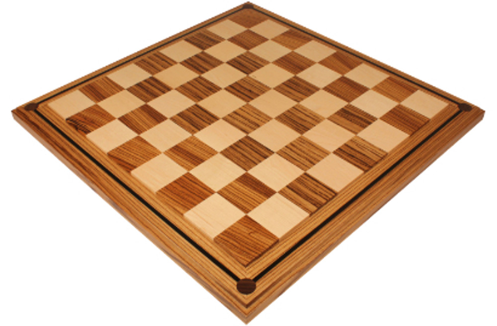 Mission Craft Zebrawood & Maple Chess Boards