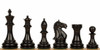 Fierce Knight Staunton Chess Set Ebonized Pieces 3" King