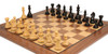 Fierce Knight Staunton Chess Set Ebonized and Boxwood Pieces with Walnut Classic Chess Board 3.5" King - Zoom 2