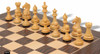Fierce Knight Staunton Chess Set Ebonized & Boxwood Pieces with Deluxe Tiger Ebony & Maple Board - 4" King