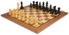 French Lardy Staunton Chess Set Ebonized and Boxwood Pieces with Classic Walnut Chess Board 2.75" King - View 2
