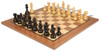French Lardy Staunton Chess Set Ebonized and Boxwood Pieces with Classic Walnut Chess Board 3.25" King - View 1