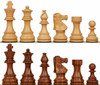 French Lardy Staunton Chess Set with Golden Rosewood & Boxwood Pieces - 2.75" King