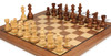 Chess Set Golden Rosewood & Boxwood Pieces Opposite Side Close-Up