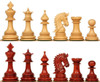Hadrian Staunton Chess Set with Padauk & Boxwood Pieces - 4.4" King