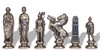 Italfama Caesar Metal Chess Set Silver Pieces