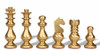 Small French-Style Staunton Solid Brass Chess Set by Italfama