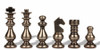 Small French-Style Staunton Solid Brass Chess Set by Italfama