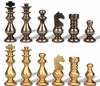 Small French-Style Staunton Solid Brass Chess Set by Italfama Small French-Style Staunton Solid Brass Chess Set by Italfama