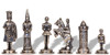 Small Camelot Theme Metal Chess Set by Italfama